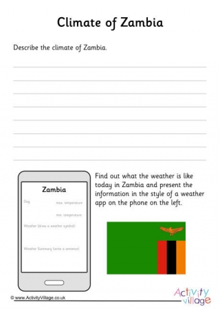 Climate Of Zambia Worksheet