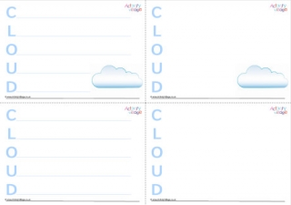 Cloud Acrostic Poem Printable