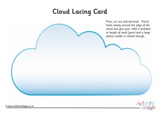 Cloud lacing card