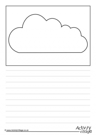Cloudy Weather Symbol Story Paper