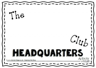 Club Headquarters Sign