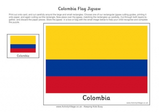 Colombia Flag Jigsaw