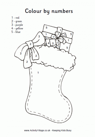 Christmas Stocking Colour By Numbers 2