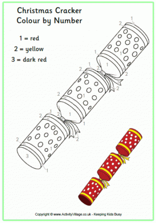 Christmas Cracker Colour by Number