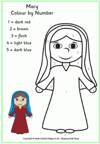 Mary Colour by Number