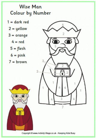 Wise Man Colour by Number