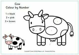 Farm Animal Colour by Number Farm Animal Colour by Number