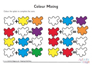 Color Mixing Chart Preschool