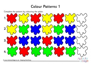 Colour Patterns Worksheet 1