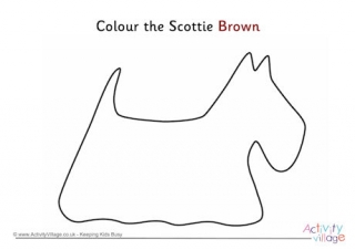 Colour the Scottie brown