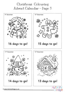 Colouring Advent Calendars