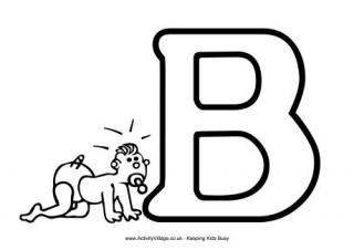 Colouring alphabet B