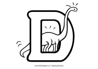 Colouring alphabet D