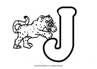 Colouring alphabet J
