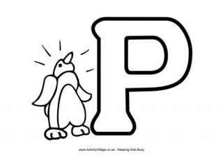 Colouring alphabet P