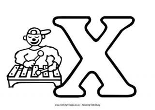 Colouring alphabet X