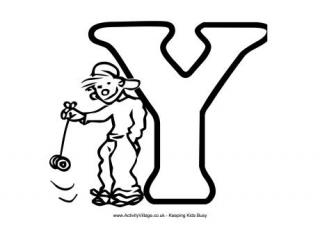 Colouring alphabet Y