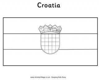 Croatia Flag Colouring Page