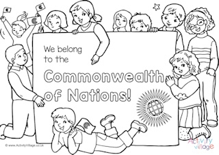 Commonwealth Colouring Pages