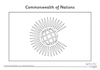 Commonwealth Flag Colouring Page