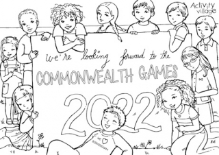 Commonwealth Games 2022 Colouring Page