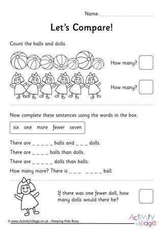 Comparing Numbers 1 To 10 Toys