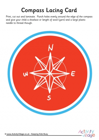 Compass Lacing Card