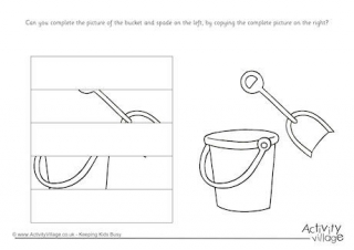 Complete The Bucket And Spade Puzzle