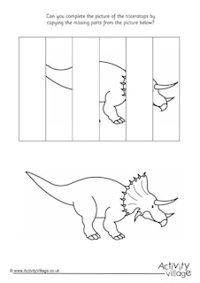 Complete the Dinosaur Picture Puzzles