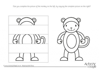 Complete the Monkey Picture Puzzle