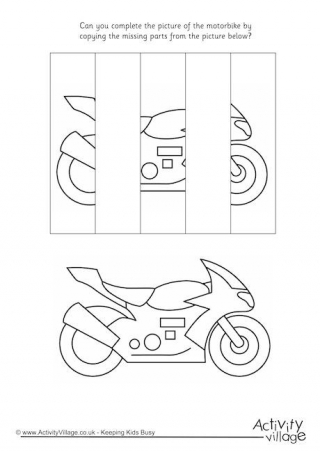 Complete the motorbike puzzle