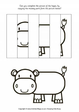 Complete the Hippo Puzzle