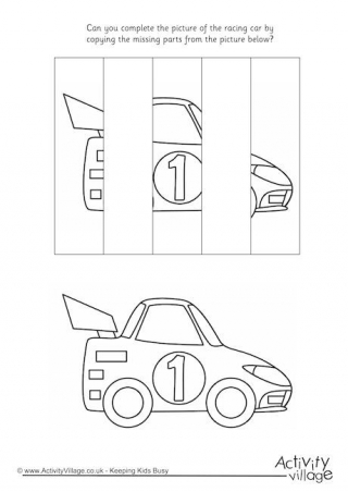 Complete the Racing Car Puzzle