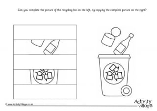 Complete the Recycling Bin Puzzle