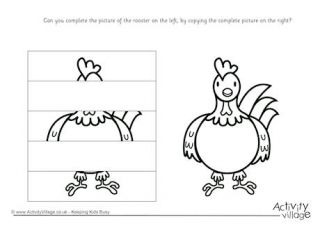 Complete the Rooster Puzzle