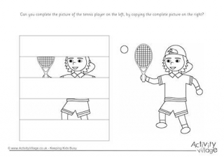 Complete The Tennis Player Puzzle