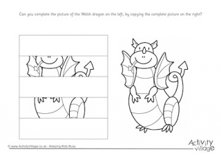 Complete the Welsh Dragon Puzzle