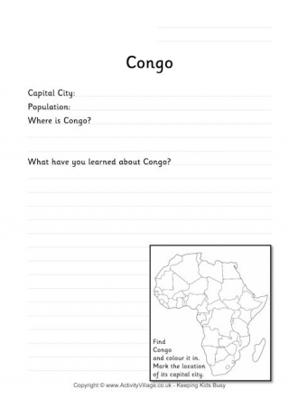 Congo Worksheet