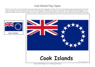 Cook Islands Flag Jigsaw