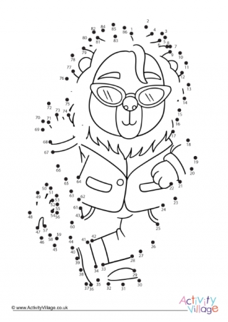 Cool Lion Dot to Dot