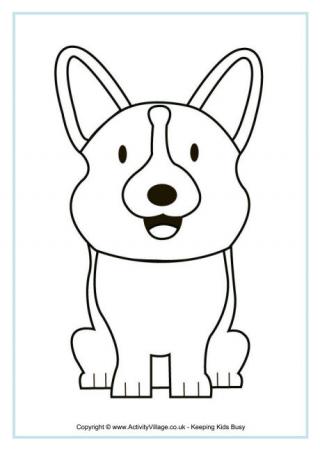 Corgi Colouring Page