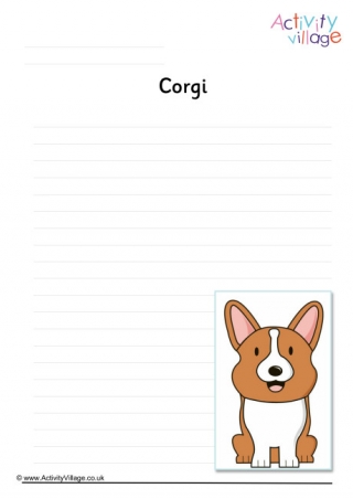 Corgi Writing Page