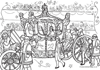 Coronation Colouring Page
