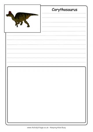 Corythosaurus Notebooking Page