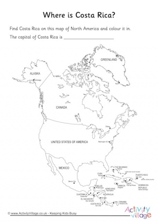 Costa Rica Location Worksheet