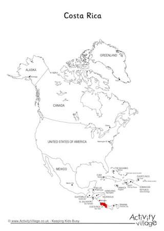 Costa Rica On Map Of North America