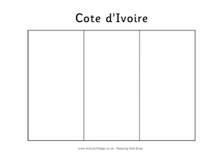 Cote D'Ivoire Flag Colouring Page