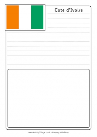 Cote D'Ivoire Notebooking Page