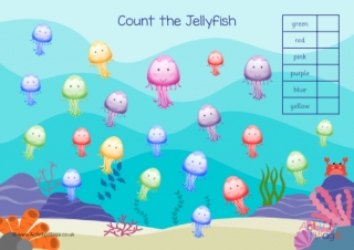 Count the Jellyfish Worksheet