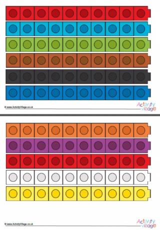 Counting Cubes Towers of Ten All Colours